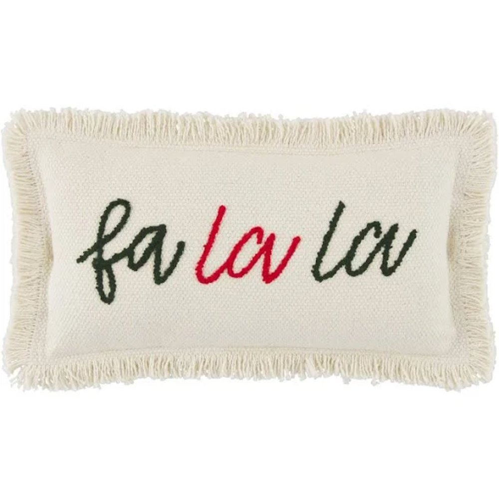 Mud Pie - Fa La La Mini Christmas Pillow/New in Package